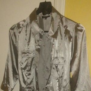 Silver womens silk smooth night robe